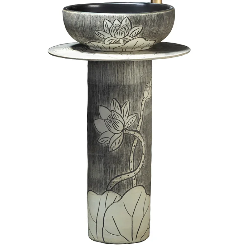 1Column type washbasin Outdoor balcony Hotel Garden B & B integrated outdoor courtyard Ceramic retro washbasin
1Column type washbasin Outdoor balcony Hotel Garden B & B integrated outdoor courtyard Ceramic retro washbasin