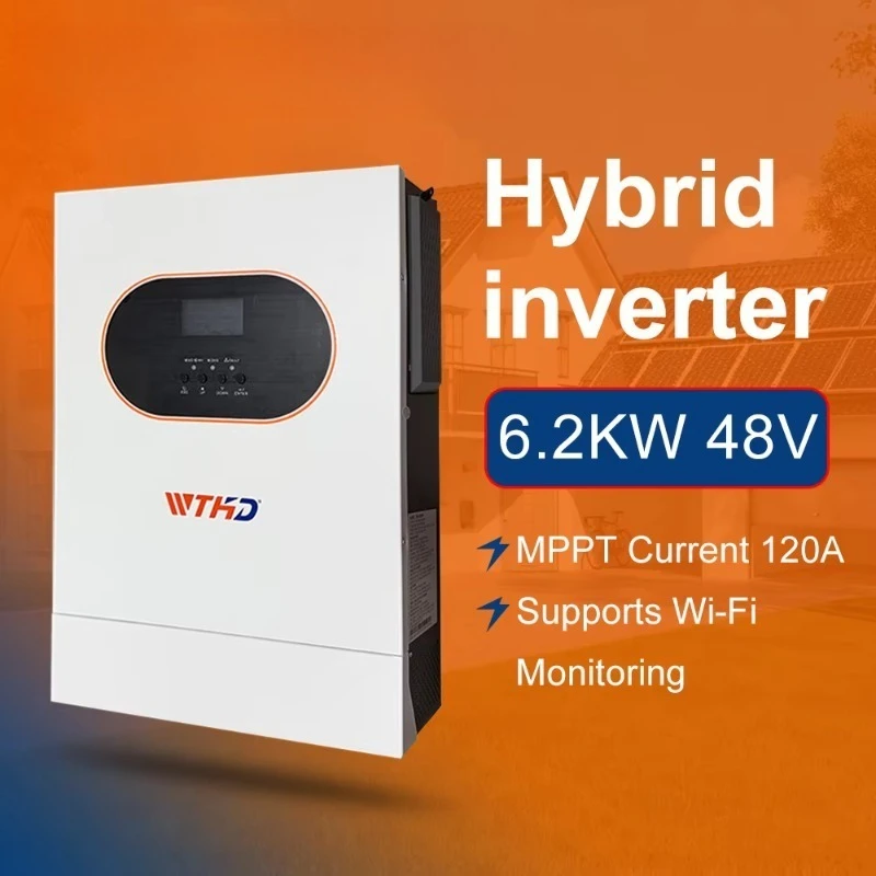 6.2KW Single Phase Off Grid Onduleur Solaire Hybride 48v Dc to Ac 6KW 6000W 6000VA 6200W Pure Sine Wave Solar Inverter Hybrid
6.2KW Single Phase Off Grid Onduleur Solaire Hybride 48v Dc to Ac 6KW 6000W 6000VA 6200W Pure Sine Wave Solar Inverter Hybrid