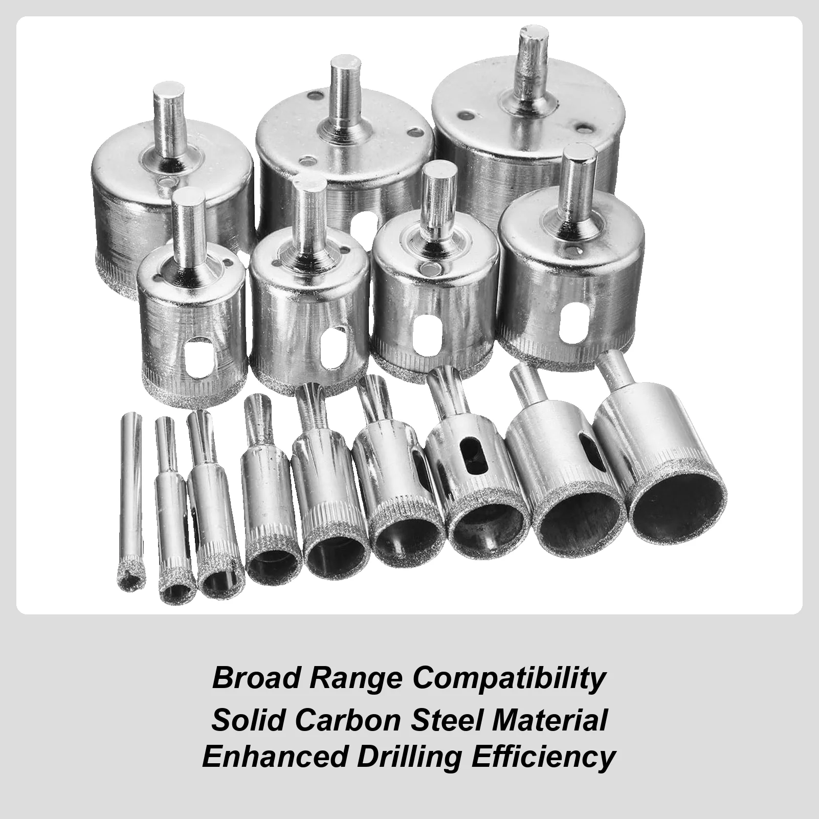 Drill Bit Set 16 Pieces Drill Bits For Tile Carbon Steel Tile Hole Cutter For Enlarging Groove Cutting Punching Drilling Granite
Drill Bit Set 16 Pieces Drill Bits For Tile Carbon Steel Tile Hole Cutter For Enlarging Groove Cutting Punching Drilling Granite