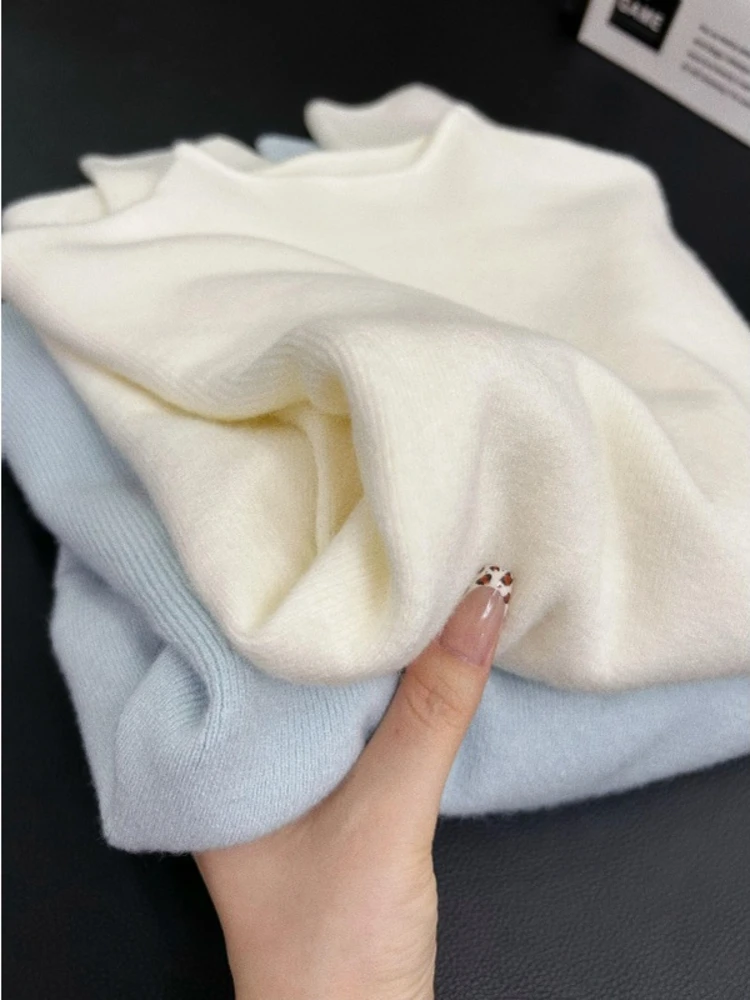 Soft Cozy Women's Knitted Long Sleeve Sweater Spring Fashion Slim Fit Base Shirt Half High Collar Versatile Simple Style Regu...
Soft Cozy Women's Knitted Long Sleeve Sweater Spring Fashion Slim Fit Base Shirt Half High Collar Versatile Simple Style Regu...