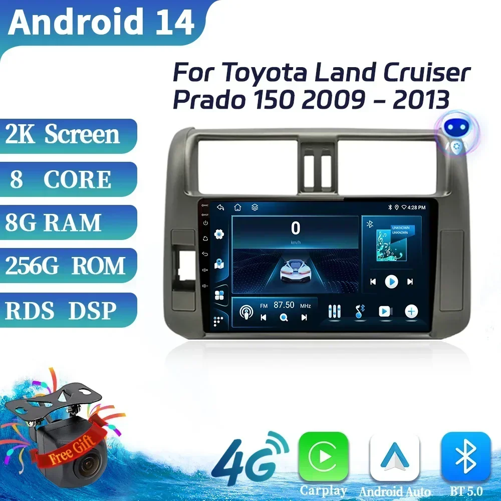 Android 14 For Toyota Land Cruiser Prado 150 2009-2013 Car Radio Multimedia Wireless BT Carplay Navigation 4G GPS Screen Stereo
Android 14 For Toyota Land Cruiser Prado 150 2009-2013 Car Radio Multimedia Wireless BT Carplay Navigation 4G GPS Screen Stereo