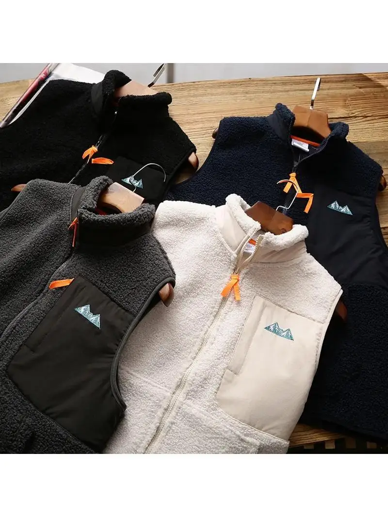 Thiened Fce Windproof Casual Collar Vest Warm Outerwear for Men Autumn Winter Faion Urban Sle Zipper Closure Side Po...
Thiened Fce Windproof Casual Collar Vest Warm Outerwear for Men Autumn Winter Faion Urban Sle Zipper Closure Side Po...