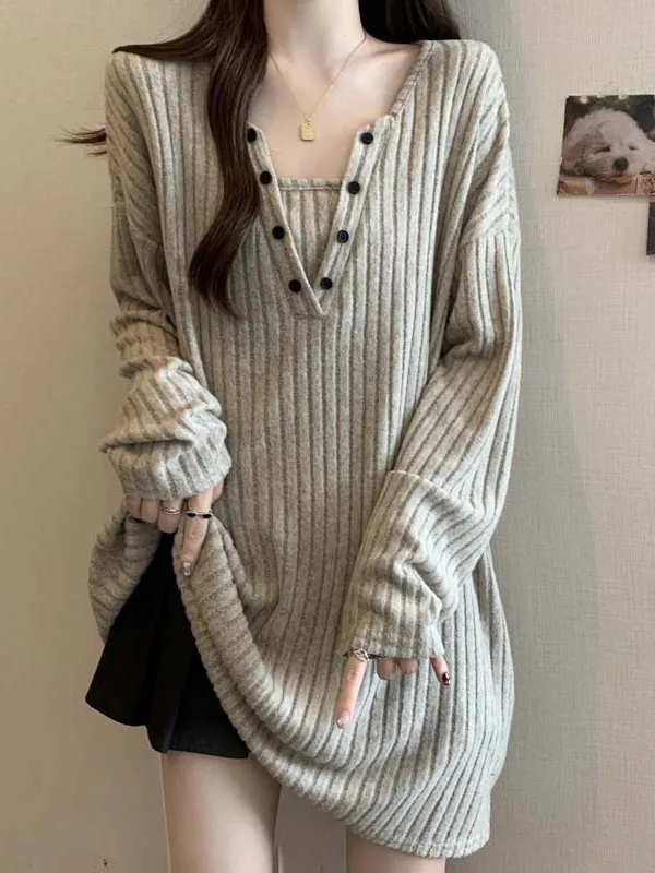 Свободный женский свитер Lazy Sle 2022, осень-зима, большие размеры, длинный све, вязаный топ средней длины, без бота
Свободный женский свитер Lazy Sle 2022, осень-зима, большие размеры, длинный све, вязаный топ средней длины, без бота