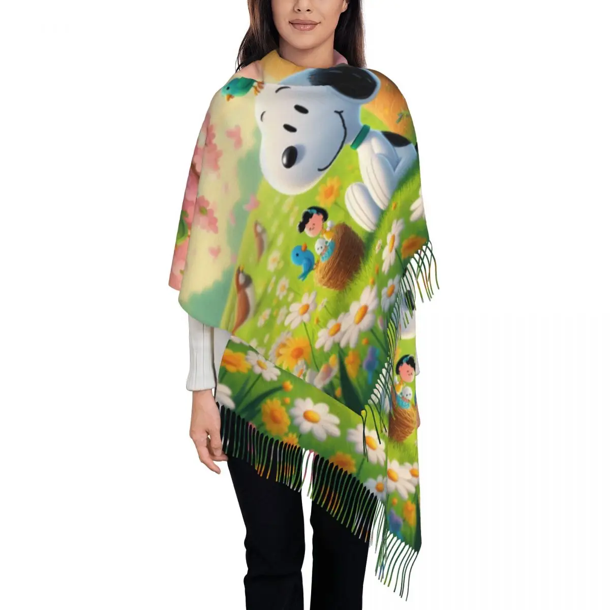 Custom Ladies Long Cartoon Snoopy Scarves Women Winter Soft Warm Tassel Shawl Wrap Scarf
Custom Ladies Long Cartoon Snoopy Scarves Women Winter Soft Warm Tassel Shawl Wrap Scarf
