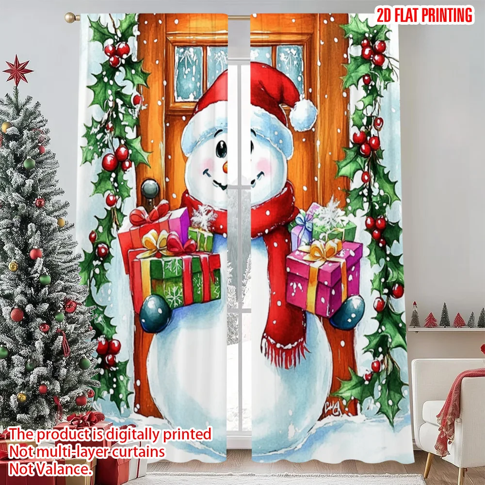 2pcs 2D flat printing Christmas Window Curtains lovely Christmas Snowman Versatile 100% Polyester Without Electricity Festive
2pcs 2D flat printing Christmas Window Curtains lovely Christmas Snowman Versatile 100% Polyester Without Electricity Festive