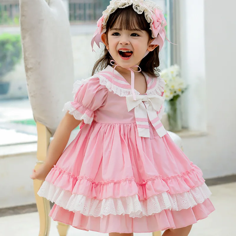 Summer Kids Dress for Girls Baby Sailor Collar Party Dress for Kids Wedding Dress Girl Lolita Princess Vestidos Evening Dresses
Summer Kids Dress for Girls Baby Sailor Collar Party Dress for Kids Wedding Dress Girl Lolita Princess Vestidos Evening Dresses