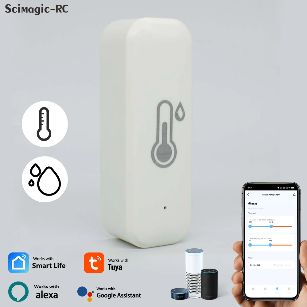 Умный Wi-Fi датчик температуры и влажности Tuya, комнатный термометр, монитор, голосовое приложение, дистанционное управление, работает для Alexa Google Home
Умный Wi-Fi датчик температуры и влажности Tuya, комнатный термометр, монитор, голосовое приложение, дистанционное управление, работает для Alexa Google Home