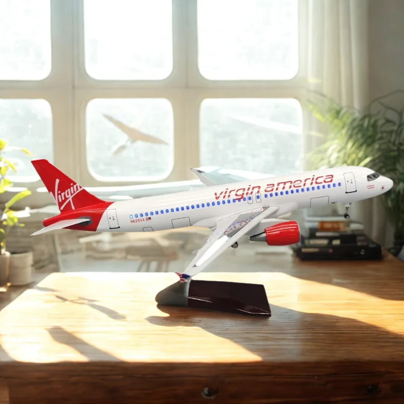 1/80 Scale Plane Toy 47cm Virgin America A320 Airways Aircraft Models Diecast Resin Assemble Aircraft Toy For Boys Gift With LED
1/80 Scale Plane Toy 47cm Virgin America A320 Airways Aircraft Models Diecast Resin Assemble Aircraft Toy For Boys Gift With LED