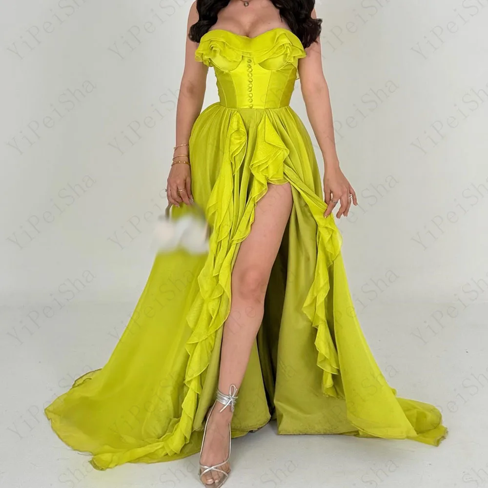 Customized Mermaid Prom Dresses Floor-Length Strapless Sleeveless Evening Gown Fashion Backless Lace-Up Simple Draped Party Gown
Customized Mermaid Prom Dresses Floor-Length Strapless Sleeveless Evening Gown Fashion Backless Lace-Up Simple Draped Party Gown