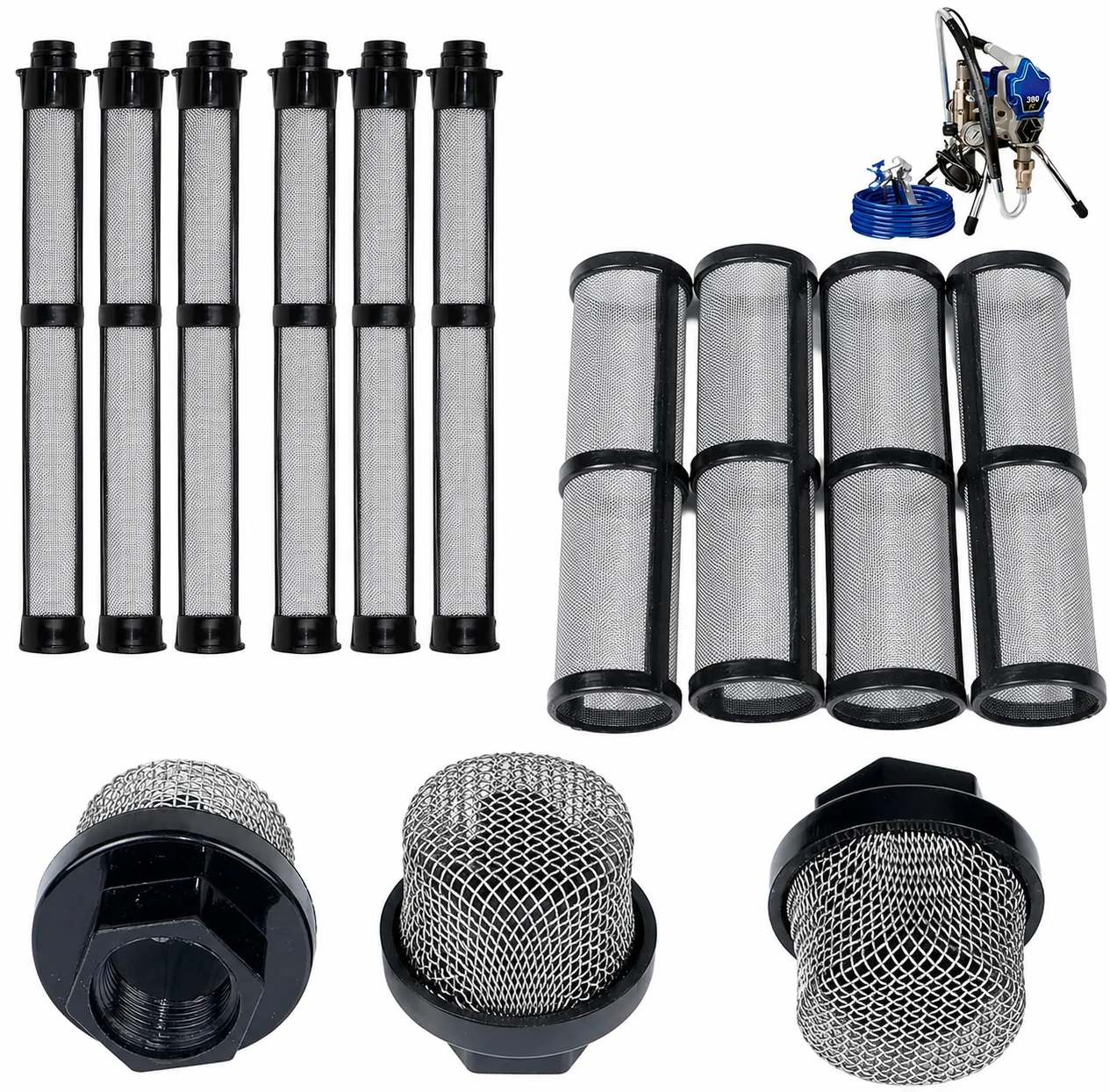 (3+4+6) Packs Airless Spray Filter Set Compatible with 390 395 490 495 495 595 3400 for Sprayer Filters
(3+4+6) Packs Airless Spray Filter Set Compatible with 390 395 490 495 495 595 3400 for Sprayer Filters