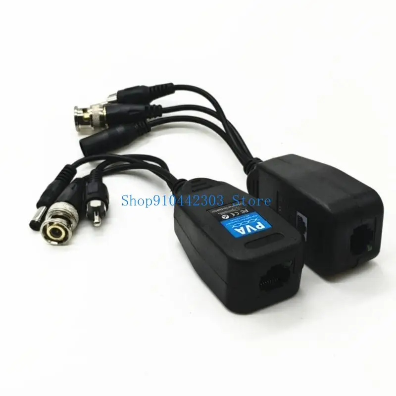 652F CCTV Coax BNC Video Power Transceiver to CAT5e 6 RJ45 Connectors Video Cable