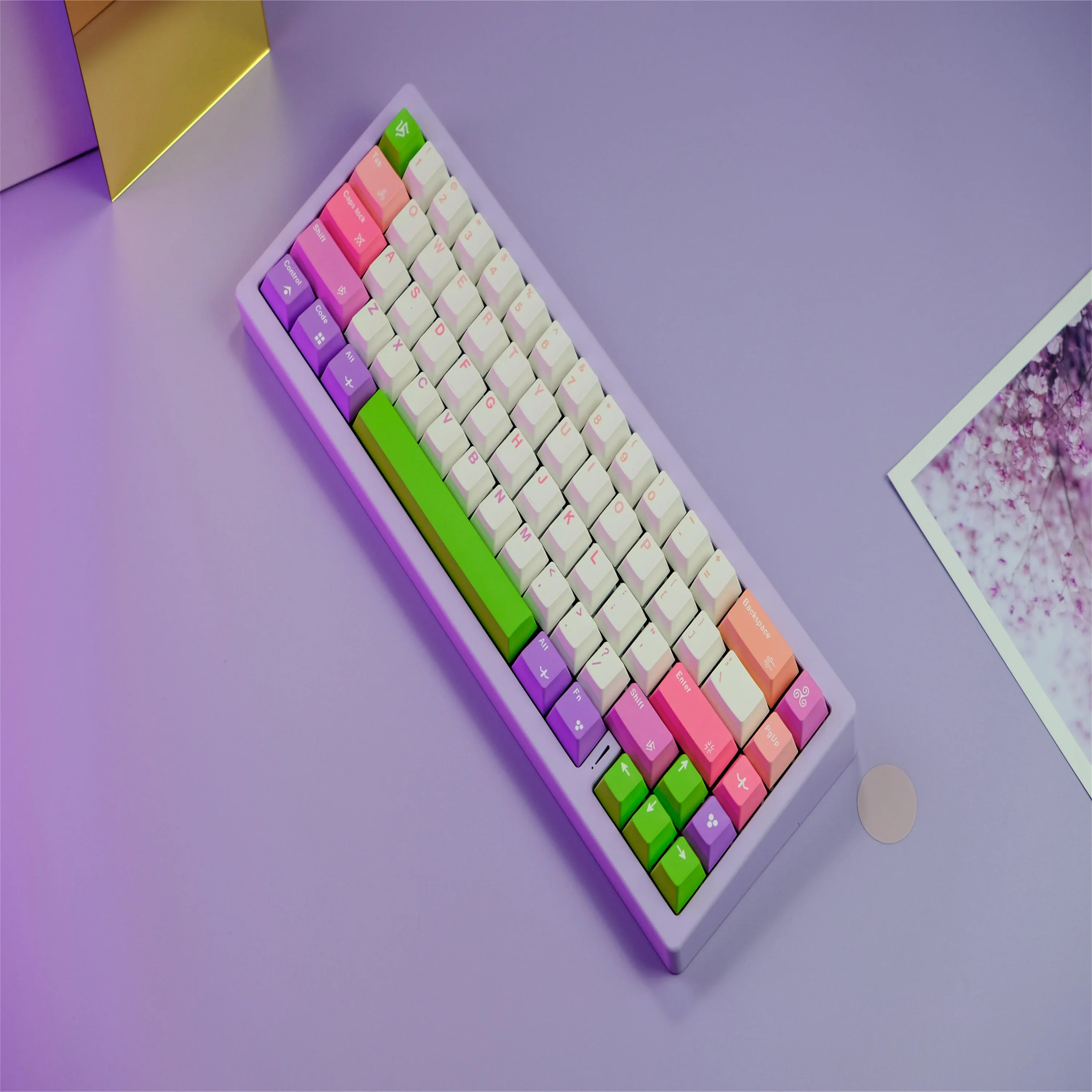 Genie keycap 129 key PBT keycap Cherry original height five-sided sublimation process
Genie keycap 129 key PBT keycap Cherry original height five-sided sublimation process