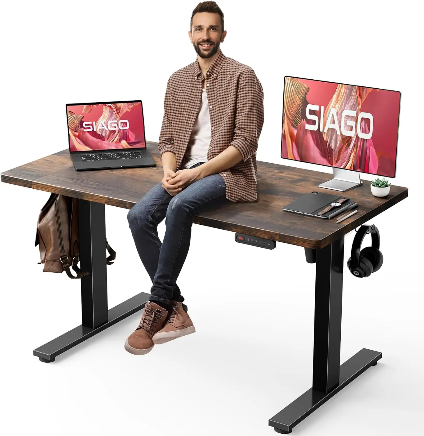 Electric Standing Desk Adjustable - 48 x 24 Inch Sit Stand up Desk - 3 Memory Preset Adjustable Height Computer Home Office Desk
Electric Standing Desk Adjustable - 48 x 24 Inch Sit Stand up Desk - 3 Memory Preset Adjustable Height Computer Home Office Desk