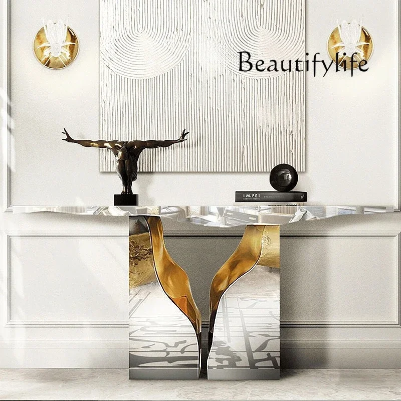 Xuan Guan Tai Italian light luxury art sense into the home Modern villa corridor against the wall Designer view table
Xuan Guan Tai Italian light luxury art sense into the home Modern villa corridor against the wall Designer view table