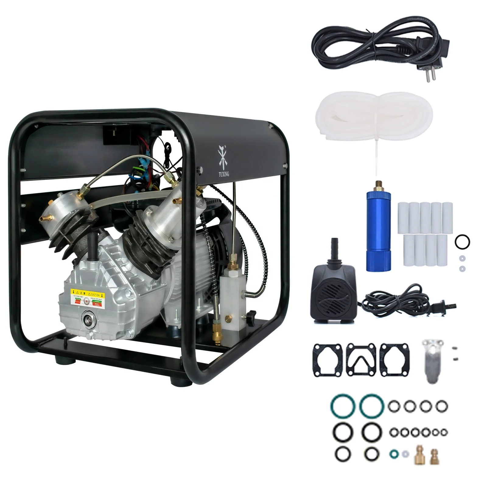TUXING Wholesale Portable Auto Stop 4500psi/300bar/30mpa Snorkeling Paintball Scuba Diving Double Cylinder PCP Air Compressor
TUXING Wholesale Portable Auto Stop 4500psi/300bar/30mpa Snorkeling Paintball Scuba Diving Double Cylinder PCP Air Compressor