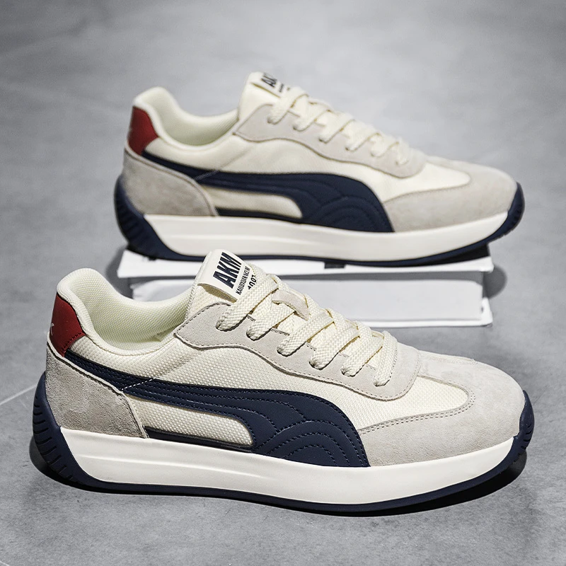 Trendy Men's Casual Shoes Spring All-Match Running Sports Insole Heightening White Dad Cool Shoes Leather Comfortable Breathable
Trendy Men's Casual Shoes Spring All-Match Running Sports Insole Heightening White Dad Cool Shoes Leather Comfortable Breathable