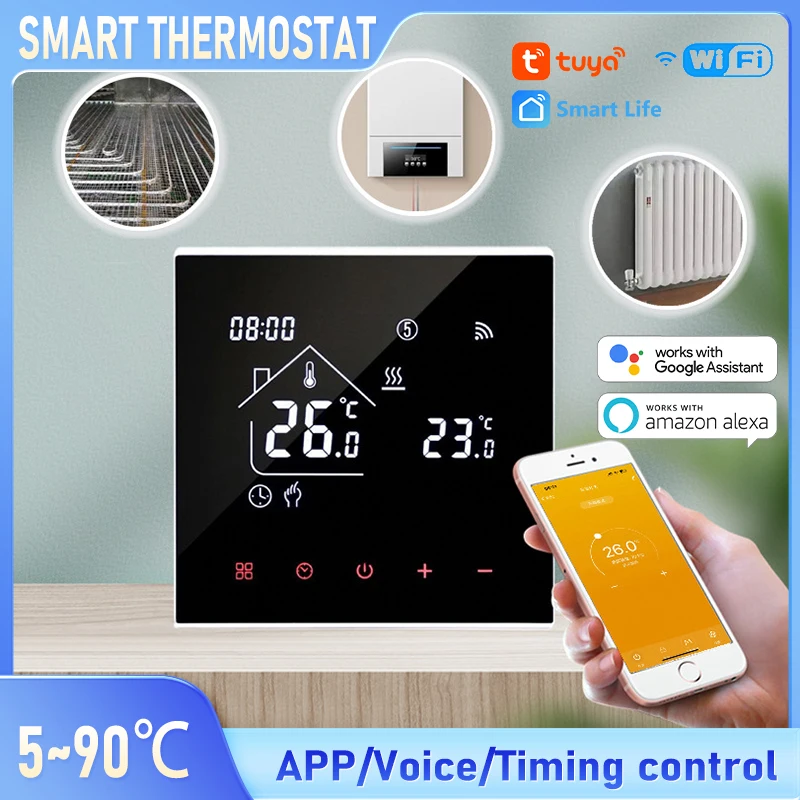 16A/3A Tuya WiFi Smart Thermostat for Gas Boiler & Water Floor Heating,Energy Saving Smart Home Temperature Controller 
16A/3A Tuya WiFi Smart Thermostat for Gas Boiler & Water Floor Heating,Energy Saving Smart Home Temperature Controller