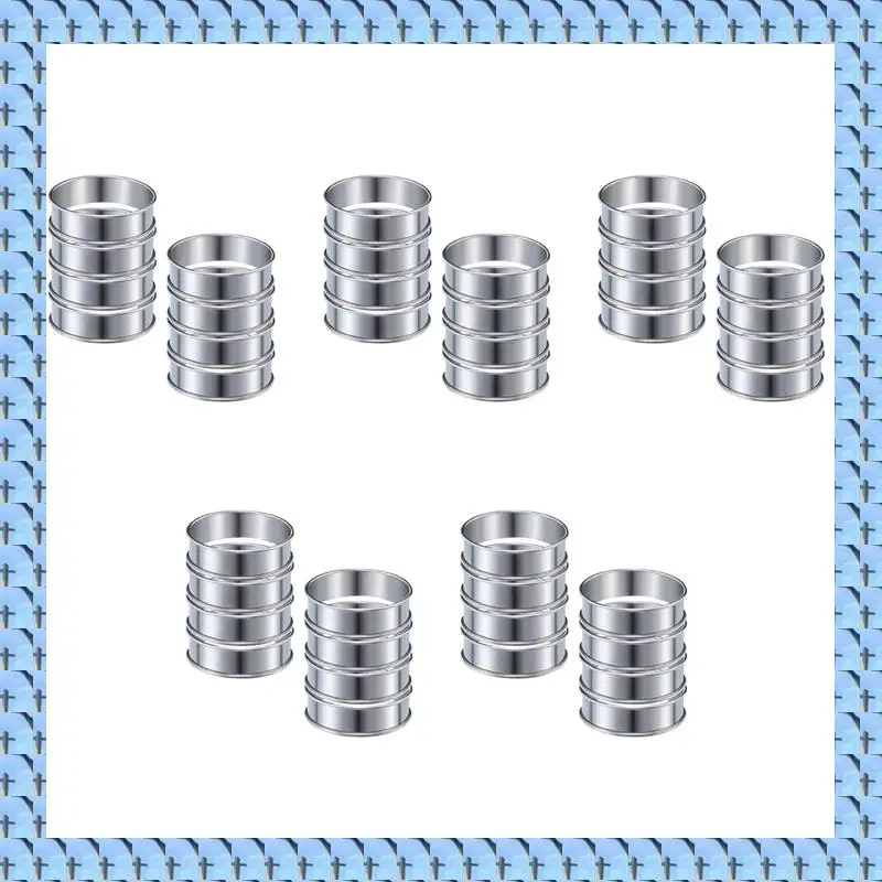 NOCM 40 Pcs 4.1 Inch Muffin Tart Rings Double Tart Ring Stainless Steel Round Ring Mold For Home Cooking Baking Tools
NOCM 40 Pcs 4.1 Inch Muffin Tart Rings Double Tart Ring Stainless Steel Round Ring Mold For Home Cooking Baking Tools