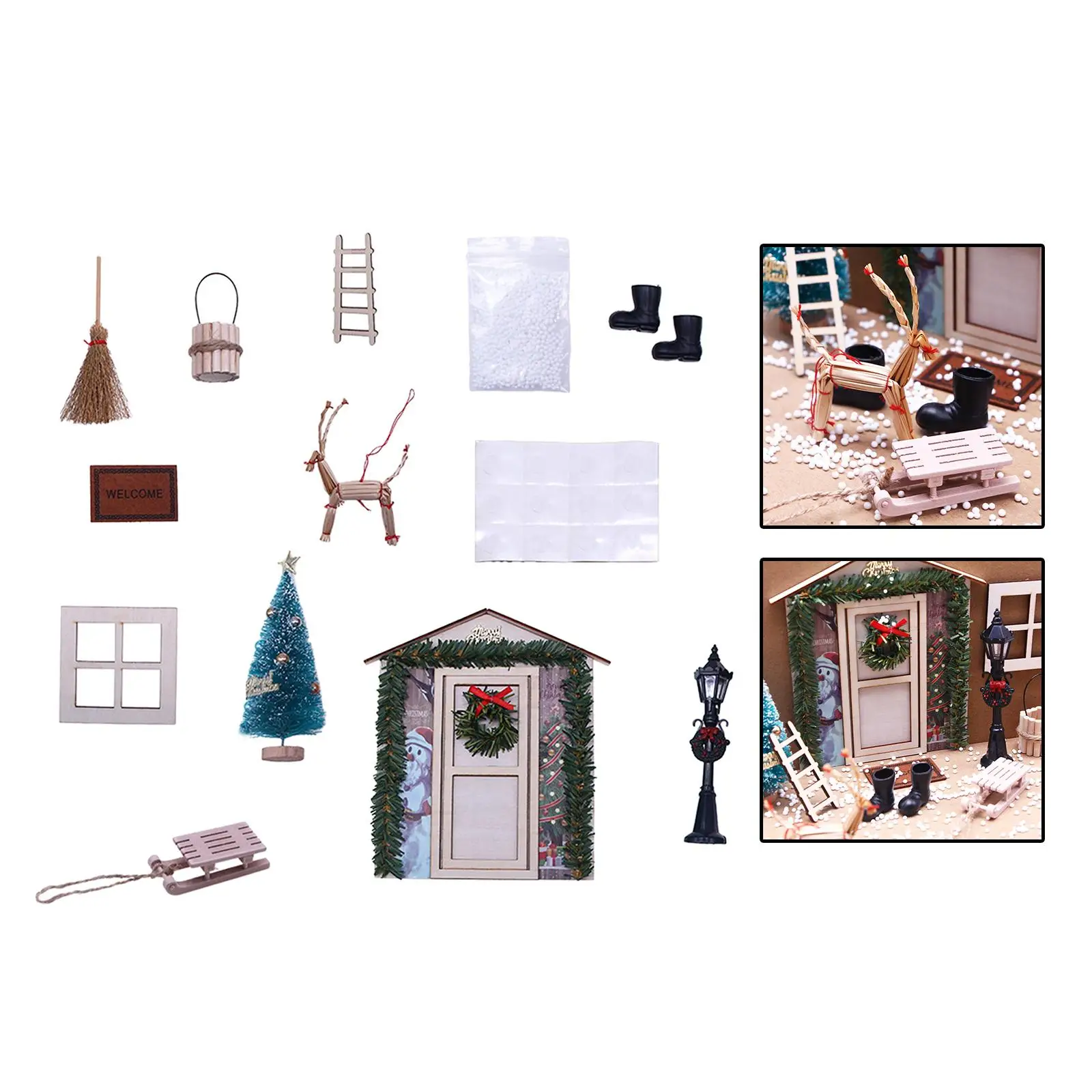 1/12 Mini House Door Decoration Set Tiny House Decoration Kit
1/12 Mini House Door Decoration Set Tiny House Decoration Kit
