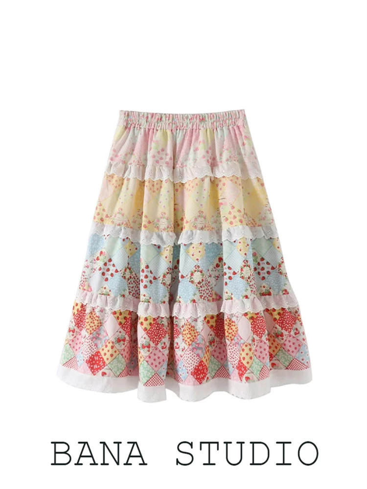 BANA Sweet Floral Lace Oversized Half Skirt Women's New 2025 Summer Thin Hanging Sense Cake Skirt High Waist A-Line Skirt
BANA Sweet Floral Lace Oversized Half Skirt Women's New 2025 Summer Thin Hanging Sense Cake Skirt High Waist A-Line Skirt