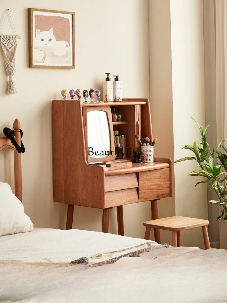 solid wood dresser small retro cherry wood bedroom simple makeup desk integrated
solid wood dresser small retro cherry wood bedroom simple makeup desk integrated