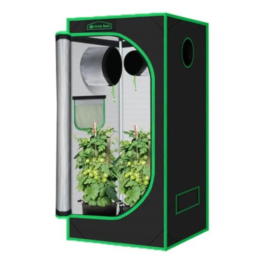 3x3 Grow Tent for indoor hydroponics, reflective mylar material, black exterior, observation window and removable floor tray
3x3 Grow Tent for indoor hydroponics, reflective mylar material, black exterior, observation window and removable floor tray