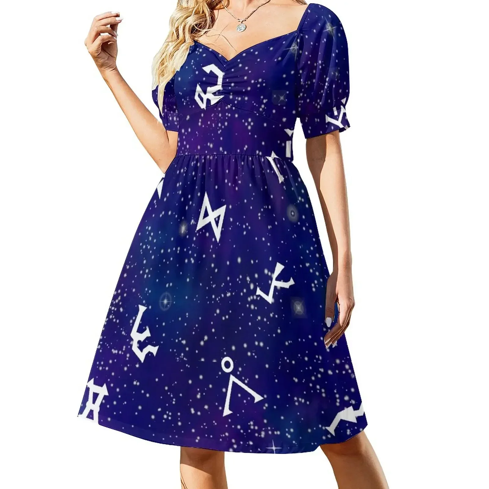 Stargate galaxy glyphs Short-Sleeved Dress party dresses woman dresses korean style Dress
Stargate galaxy glyphs Short-Sleeved Dress party dresses woman dresses korean style Dress