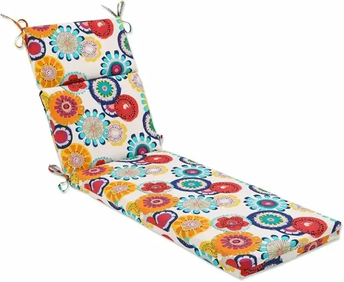 Pillow Perfect Bright Floral Indoor/Outdoor Split Back Chaise Lounge Cushion with Ties, Plush Fiber Fill, Weather
Pillow Perfect Bright Floral Indoor/Outdoor Split Back Chaise Lounge Cushion with Ties, Plush Fiber Fill, Weather