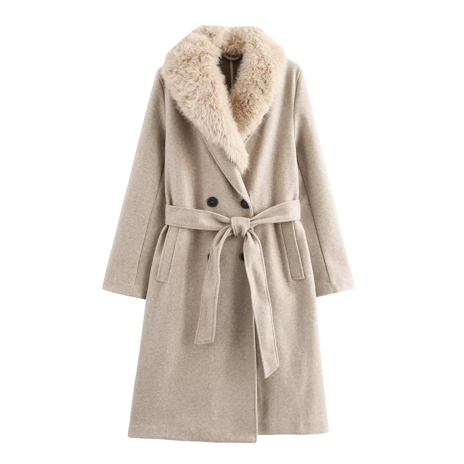 Women's Artificial Fur Collar Long Coat Autumn Winter Tweed Style European American New Arrival 3046353
Women's Artificial Fur Collar Long Coat Autumn Winter Tweed Style European American New Arrival 3046353