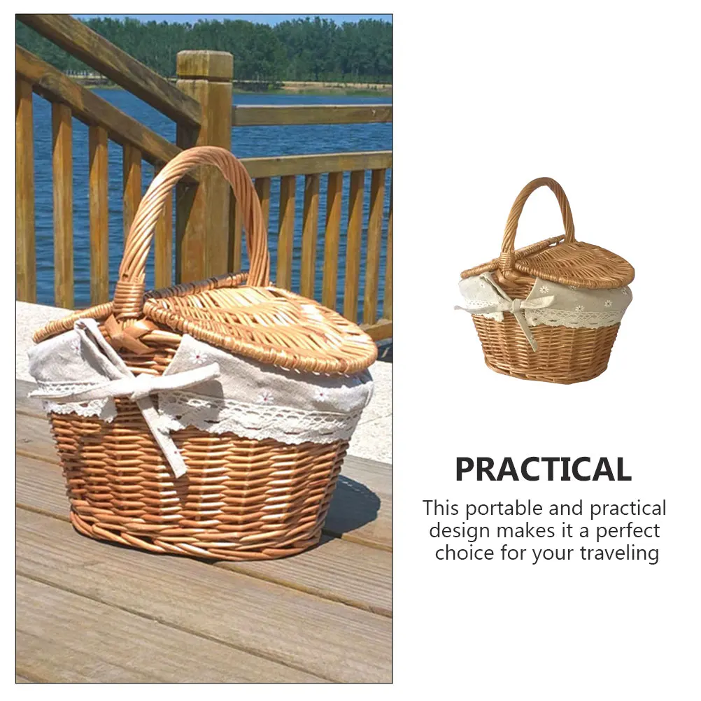 Portable Rattan Woven Basket for Picnic Outdoor Travel Handheld Lidded Storage Container Kitchen Vegetable Fruit Snack Basket
Portable Rattan Woven Basket for Picnic Outdoor Travel Handheld Lidded Storage Container Kitchen Vegetable Fruit Snack Basket
