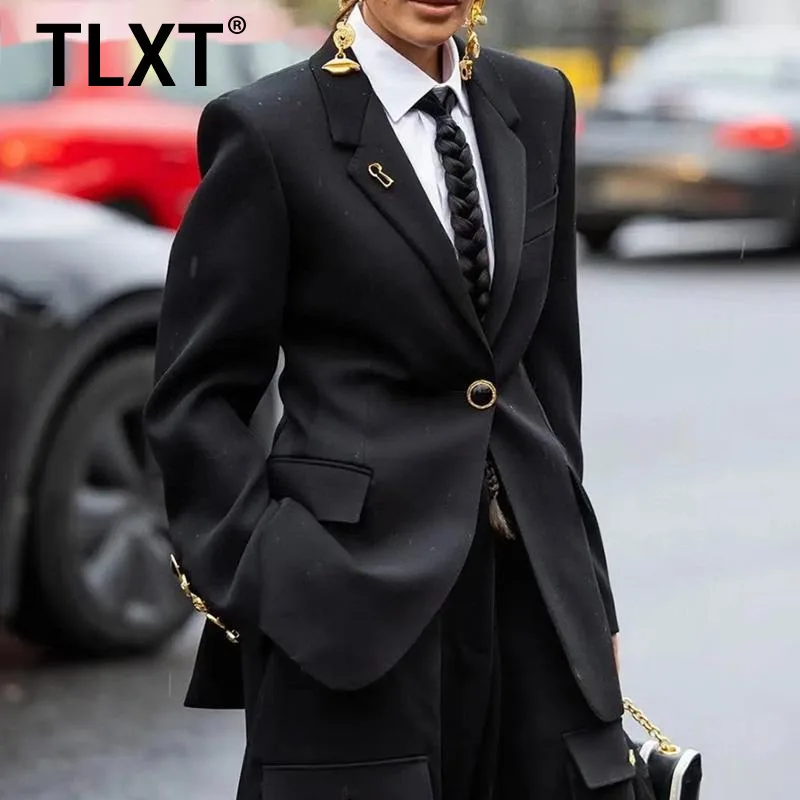 TLXT модный женский однотонный утягивающий пиджак на пуговицах, темпераментный пиджак с лацканами и длинными рукавами, лоскутный пиджак с карманами, женский новый
TLXT модный женский однотонный утягивающий пиджак на пуговицах, темпераментный пиджак с лацканами и длинными рукавами, лоскутный пиджак с карманами, женский новый