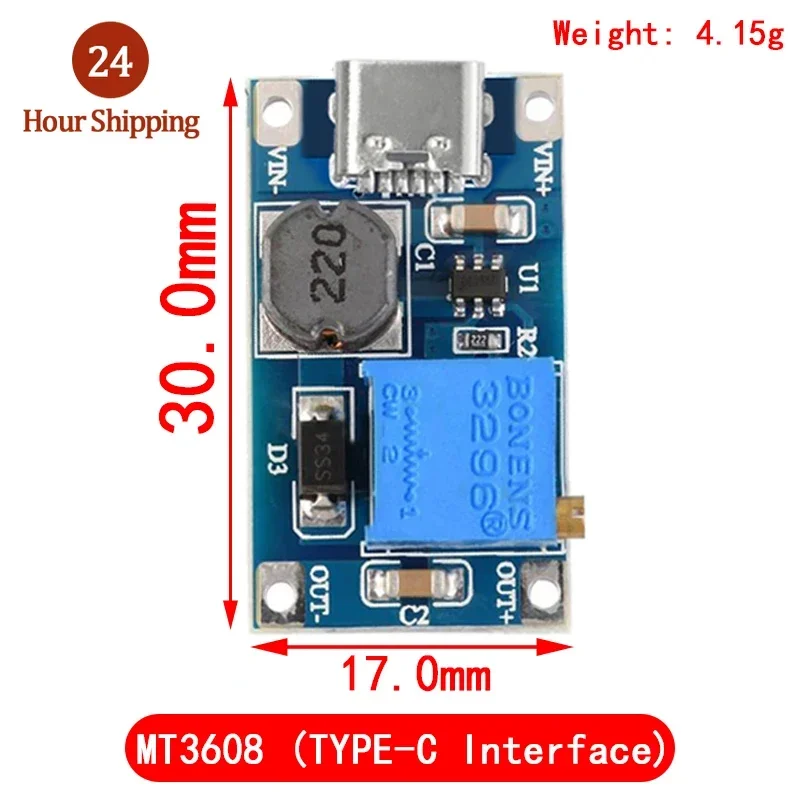 Converter Power Supply Module Boost Step-up Board MAX output 28V 2A 5PCS MT3608 Step
Converter Power Supply Module Boost Step-up Board MAX output 28V 2A 5PCS MT3608 Step