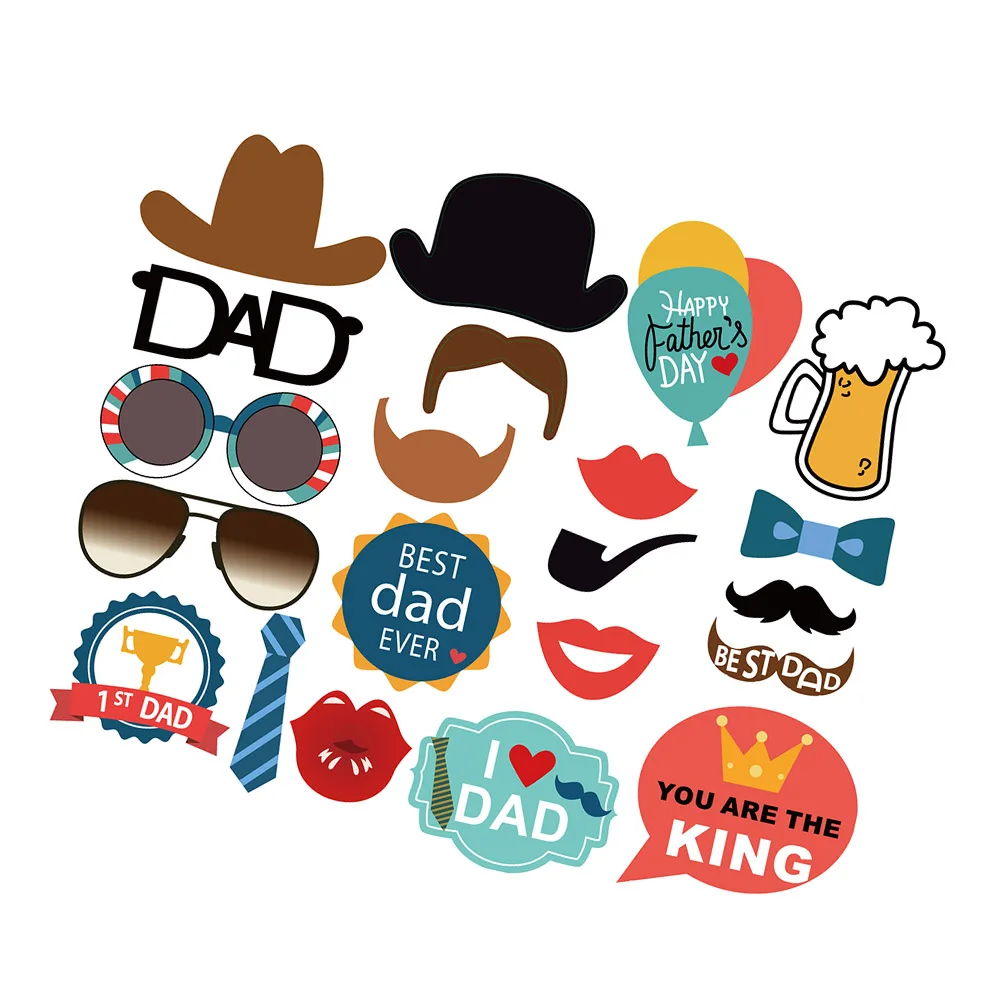 21pcs Photo High Props Sturdy Cardstock for Father's Day Wedding Party Supplies Reusable
21pcs Photo High Props Sturdy Cardstock for Father's Day Wedding Party Supplies Reusable