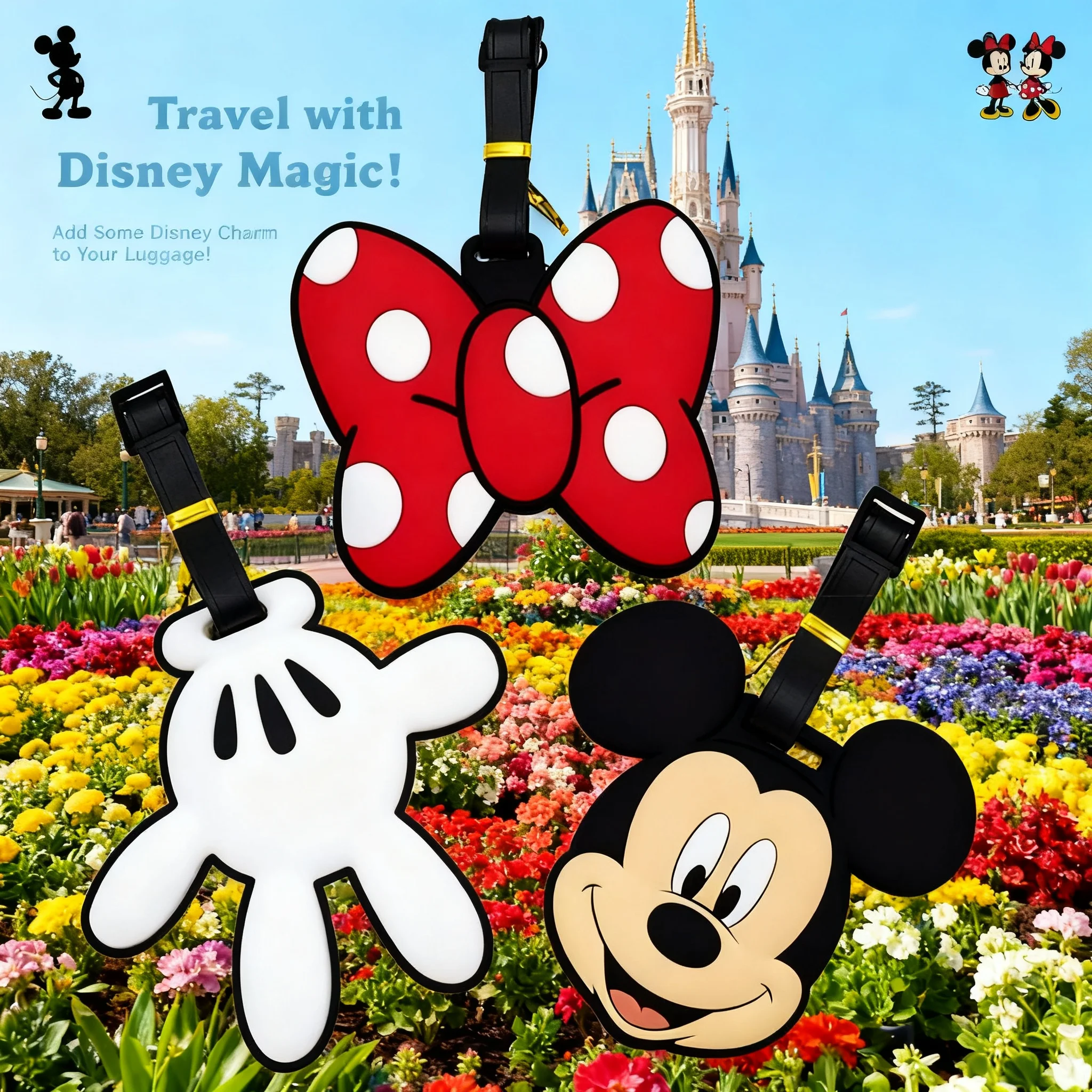 Бирка для багажа Disney Minnie Mickey Mouse Kawaii с мультяшными персонажами, портативный держатель для идентификационной карты и адреса, этикетка для чемодана, багажная бирка
Бирка для багажа Disney Minnie Mickey Mouse Kawaii с мультяшными персонажами, портативный держатель для идентификационной карты и адреса, этикетка для чемодана, багажная бирка