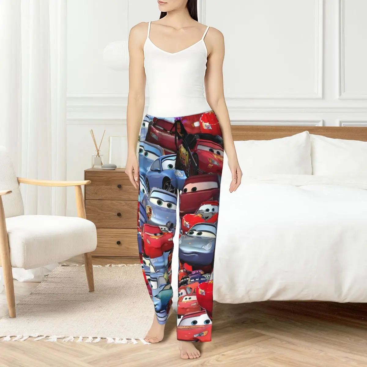 Custom Women Lightning McQueen Pajama Pants Print fictional stock car Sleep Sleepwear Bottoms with Pockets 
Custom Women Lightning McQueen Pajama Pants Print fictional stock car Sleep Sleepwear Bottoms with Pockets