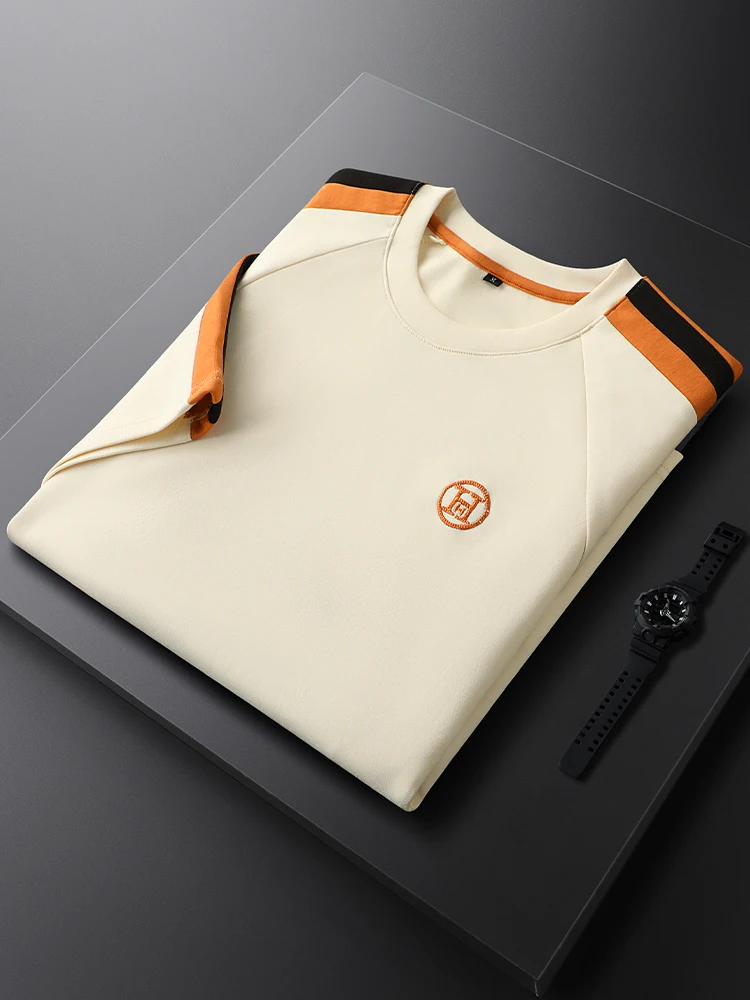 Мужская футболка с вышивкой, повседневная, спортивная, приталенная, с круглым вырезом, тонкая, летняя, в полоску, модная, дышащая, с коротким рукавом
Мужская футболка с вышивкой, повседневная, спортивная, приталенная, с круглым вырезом, тонкая, летняя, в полоску, модная, дышащая, с коротким рукавом