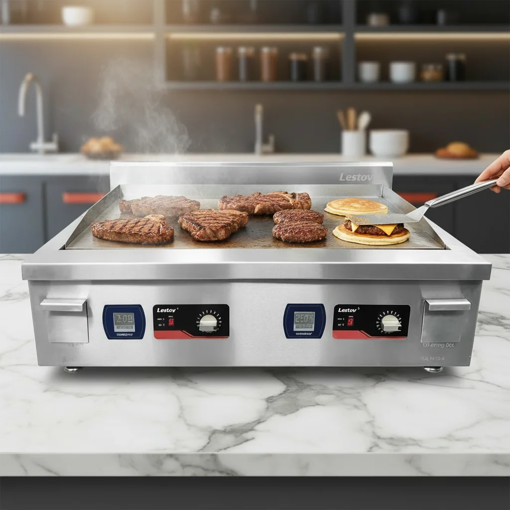 Lestov Double In One Commercial Induction Griddle For Food Trucks Stainless Steel 2x5000W Easy Cleaning
Lestov Double In One Commercial Induction Griddle For Food Trucks Stainless Steel 2x5000W Easy Cleaning