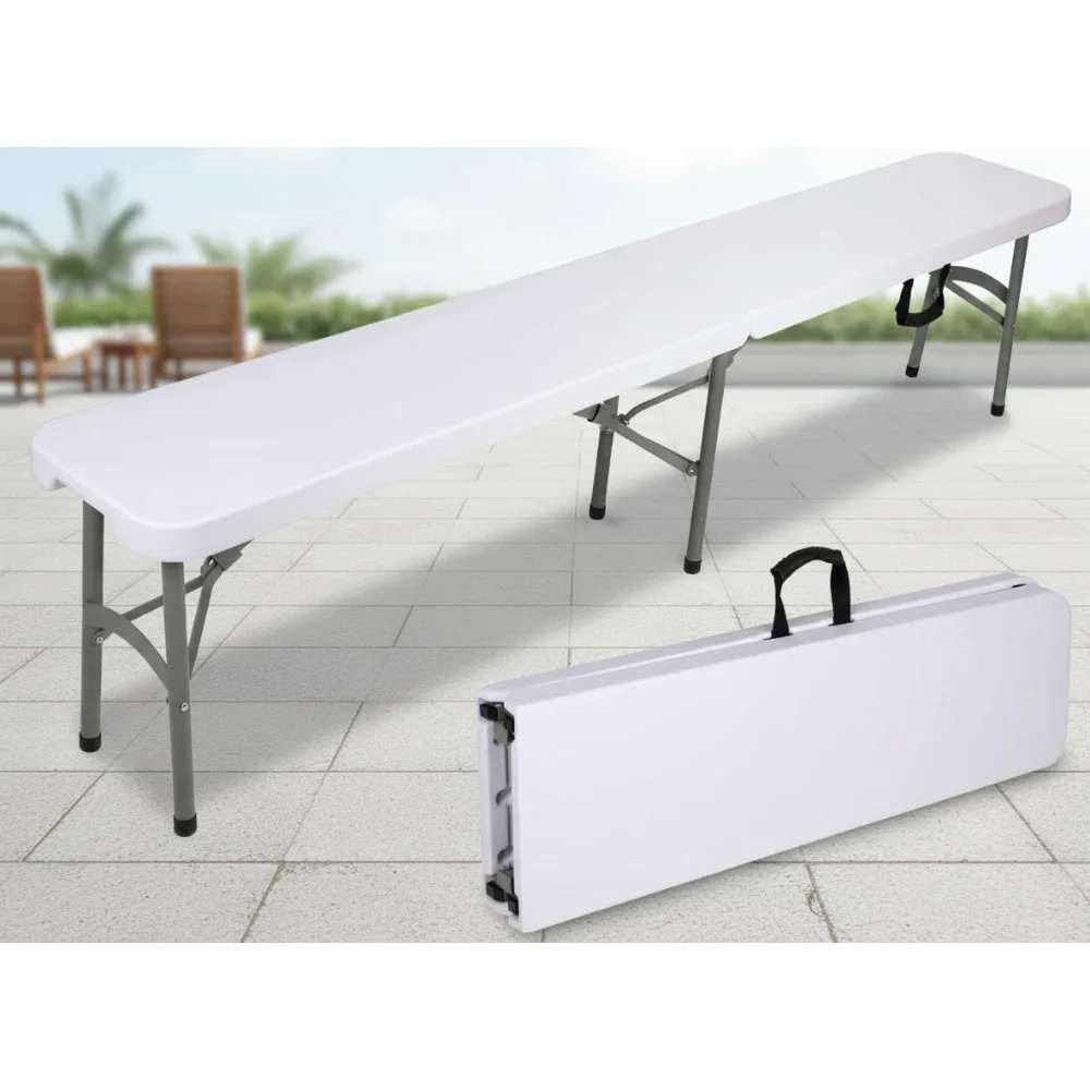 Portable Folding Bench 8ft - Lightweight Plastic Table for Outdoor Picnic, Camping, Party & Garden Activities
Portable Folding Bench 8ft - Lightweight Plastic Table for Outdoor Picnic, Camping, Party & Garden Activities