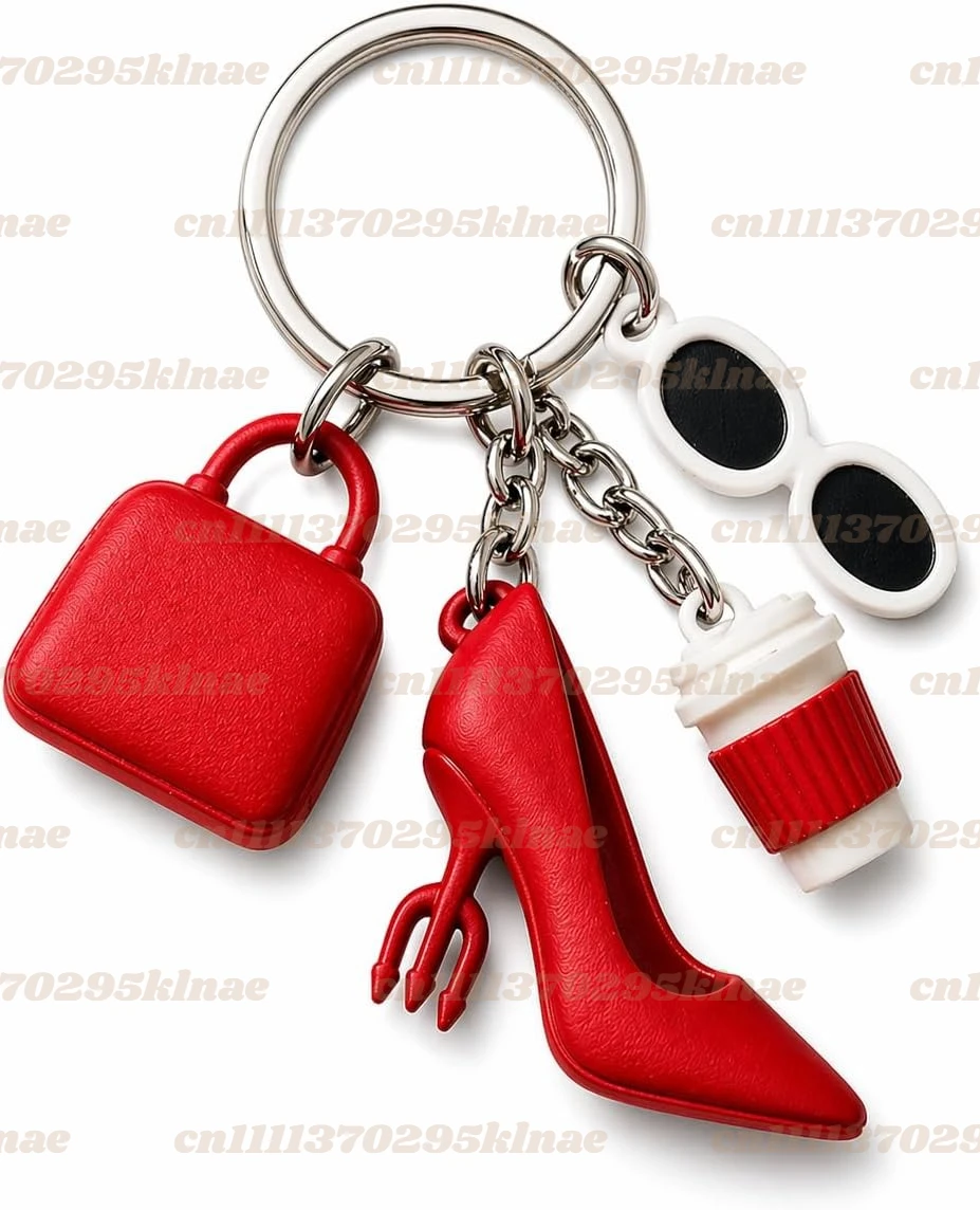 Fashion Movie Inspired Keychain, Red High Heel .. Shoe With Trident Heel Mini Handbag Charm and Black Movie tag Gift For Fashion
Fashion Movie Inspired Keychain, Red High Heel .. Shoe With Trident Heel Mini Handbag Charm and Black Movie tag Gift For Fashion