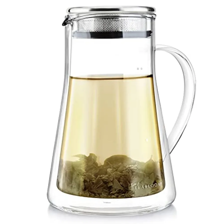 Insulated Teapot Keeps Tea Hot Tea Maker For Two 24 oz Double Wall Heatproof Glass Tea Steeper with Stainless Steel Filter Lid
Insulated Teapot Keeps Tea Hot Tea Maker For Two 24 oz Double Wall Heatproof Glass Tea Steeper with Stainless Steel Filter Lid