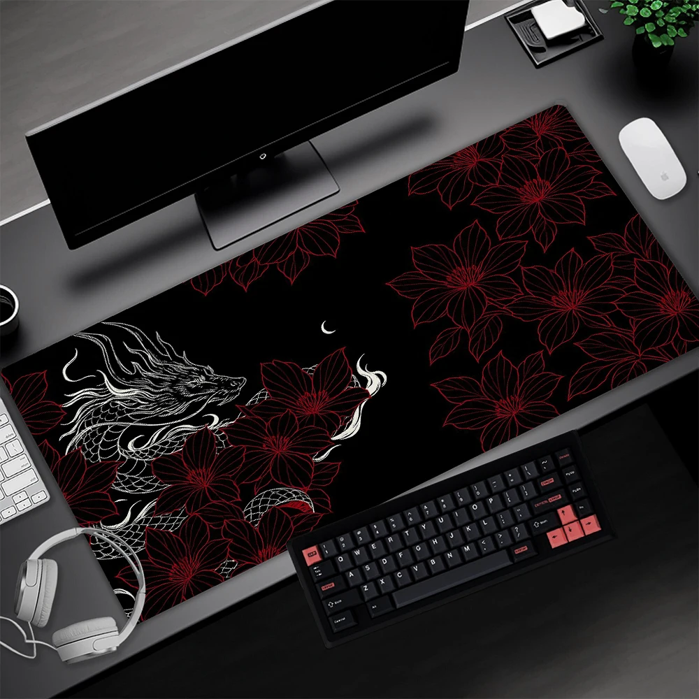 Black Mousepad Xxl Desk Mat Keyboard Setup Pc Gamer Desk Accessory Gaming Mouse Pad Rubber Speed Oriental Dragon Floral
Black Mousepad Xxl Desk Mat Keyboard Setup Pc Gamer Desk Accessory Gaming Mouse Pad Rubber Speed Oriental Dragon Floral