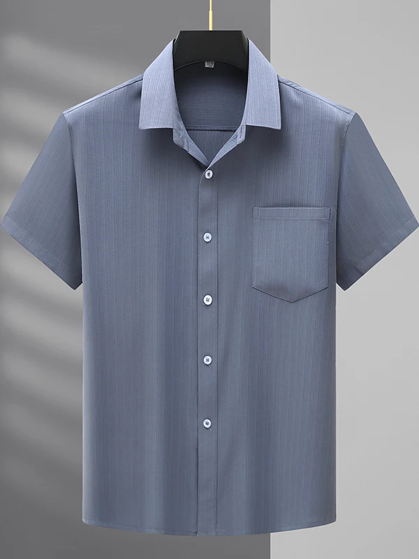 Loose Casual Short Sleeve Shirt Thin Summer Fashion Polyester Fiber Flip Collar plus Size Men's Clothing Comfortable Breathable
Loose Casual Short Sleeve Shirt Thin Summer Fashion Polyester Fiber Flip Collar plus Size Men's Clothing Comfortable Breathable