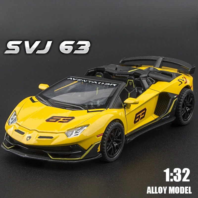 1:32 SVJ63 Моделирование сплава Модель родстера Звук и свет Игрушечный автомобиль Литая под давлением модель автомобиля из сплава Коллекционная модель
1:32 SVJ63 Моделирование сплава Модель родстера Звук и свет Игрушечный автомобиль Литая под давлением модель автомобиля из сплава Коллекционная модель