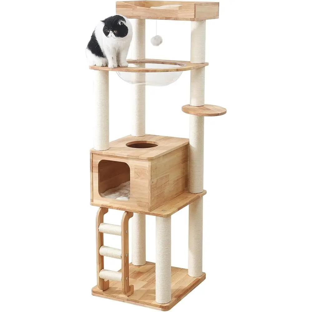 Высокая кошачья лежанка-башня 65 см с закрытой пещерой, когтеточкой, гнездом и лестницей
Высокая кошачья лежанка-башня 65 см с закрытой пещерой, когтеточкой, гнездом и лестницей