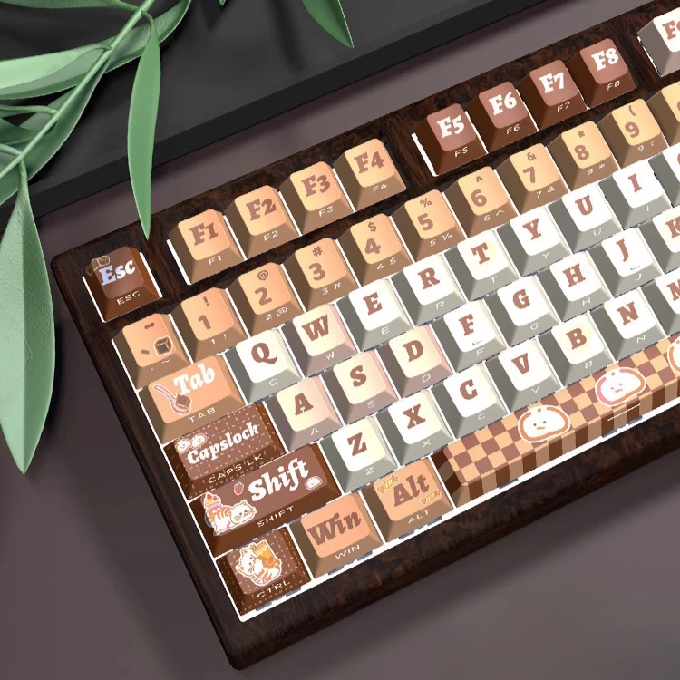Milk tea cat coffee keycap original height 145 pbt cute cross five-sided hot sublimation mechanical keyboard cap
Milk tea cat coffee keycap original height 145 pbt cute cross five-sided hot sublimation mechanical keyboard cap