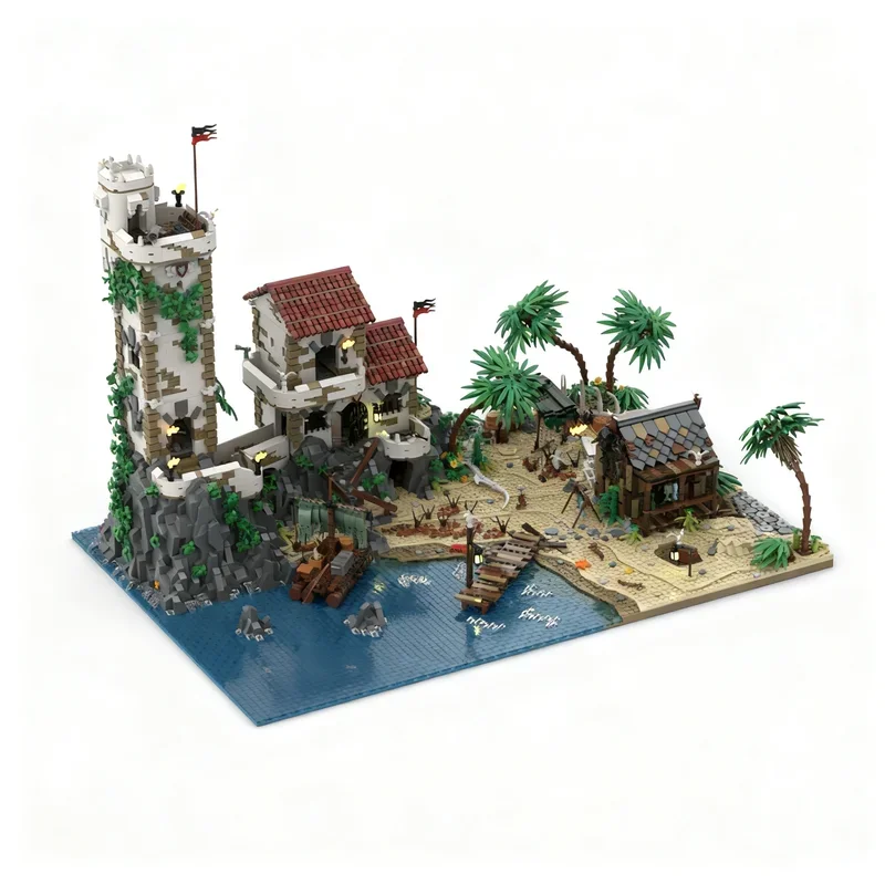 8047PCS Medieval Pirate Series MOC Port Sauvage The Cursed Beach Model DIY Creative Display Assembly Building Blocks Gift Decor
8047PCS Medieval Pirate Series MOC Port Sauvage The Cursed Beach Model DIY Creative Display Assembly Building Blocks Gift Decor