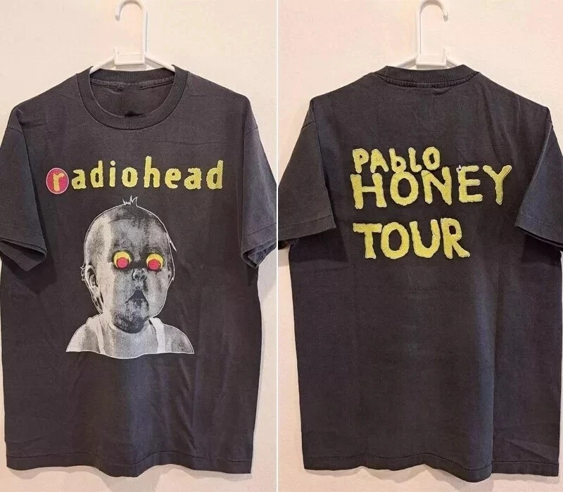 Radiohead Band T Shirt Style Pablo Honey Tour 1993 2 Side Reprint American T-shirt Men's Street Short Sleeve Women Cotton Top
Radiohead Band T Shirt Style Pablo Honey Tour 1993 2 Side Reprint American T-shirt Men's Street Short Sleeve Women Cotton Top