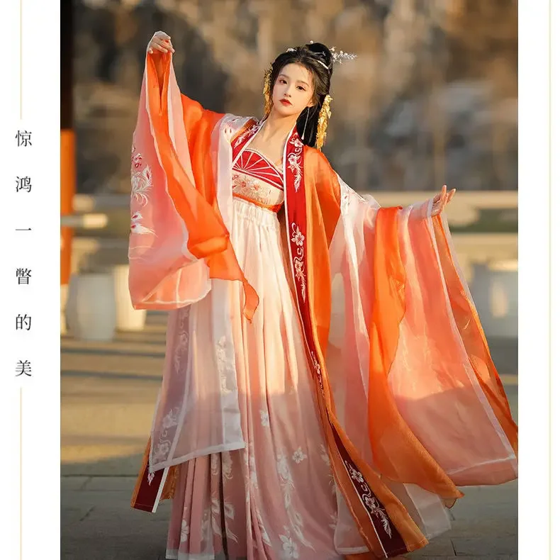 25 Chinese Traditional Clothes Orange Hanfu Women's Chinese Style Daily Ancient Costume Hezi Skirt Tang Dynasty Cosplay Costume
25 Chinese Traditional Clothes Orange Hanfu Women's Chinese Style Daily Ancient Costume Hezi Skirt Tang Dynasty Cosplay Costume