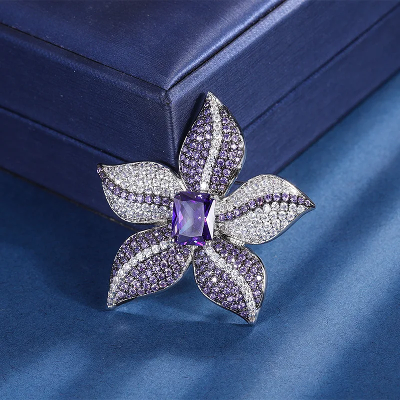 Luxury New Trend 8*10mm Amethyst Brooches for Women Vintage Gemstone High Carbon Diamond Wedding Jewelry Accessories Female Gift
Luxury New Trend 8*10mm Amethyst Brooches for Women Vintage Gemstone High Carbon Diamond Wedding Jewelry Accessories Female Gift