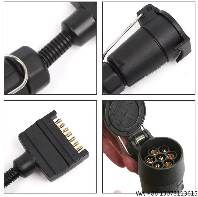 7-контактный плоский и большой круглый адаптер для прицепа от AU до ЕС для автомобиля-фургона
7-контактный плоский и большой круглый адаптер для прицепа от AU до ЕС для автомобиля-фургона